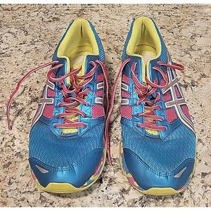 Asics Gel Frantic 7 T3A6N Women's Blue/Pink Running Sneaker Shoes Size US 9.5